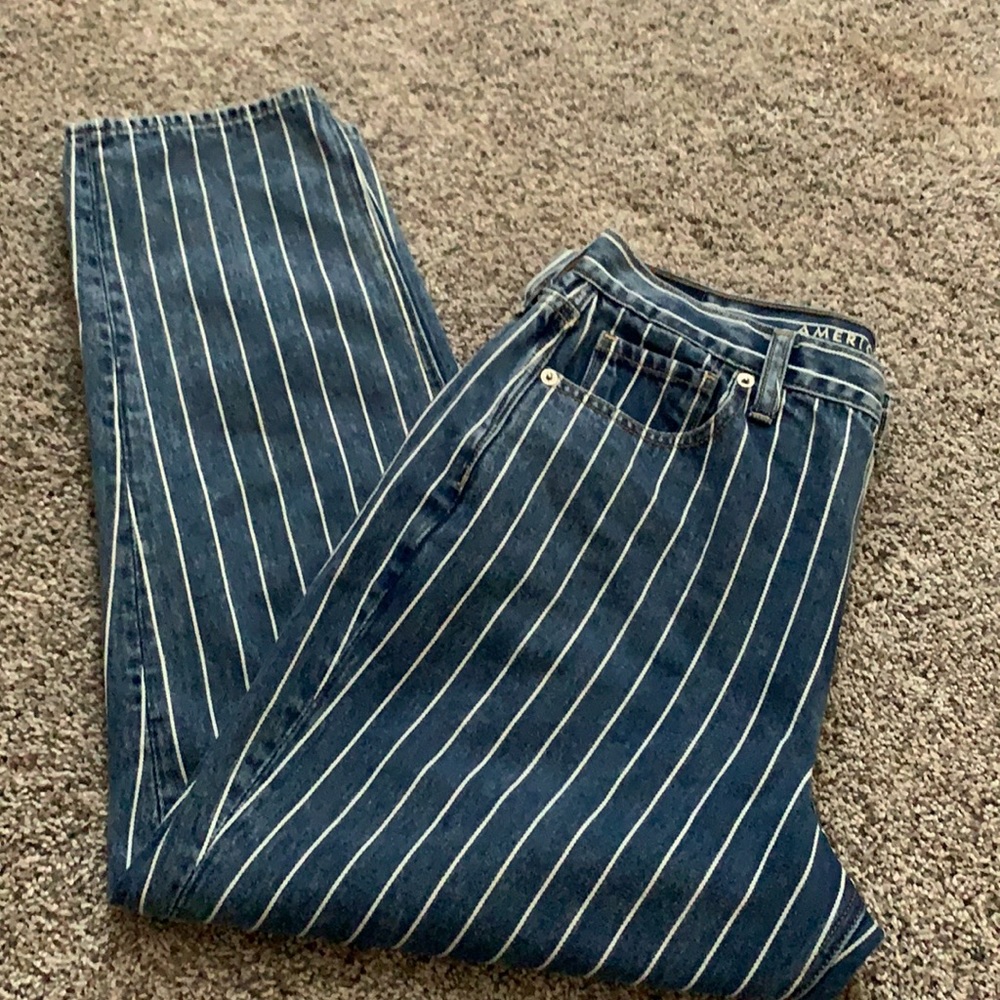American Eagle Outfitters Blue Pinstripe Jeans